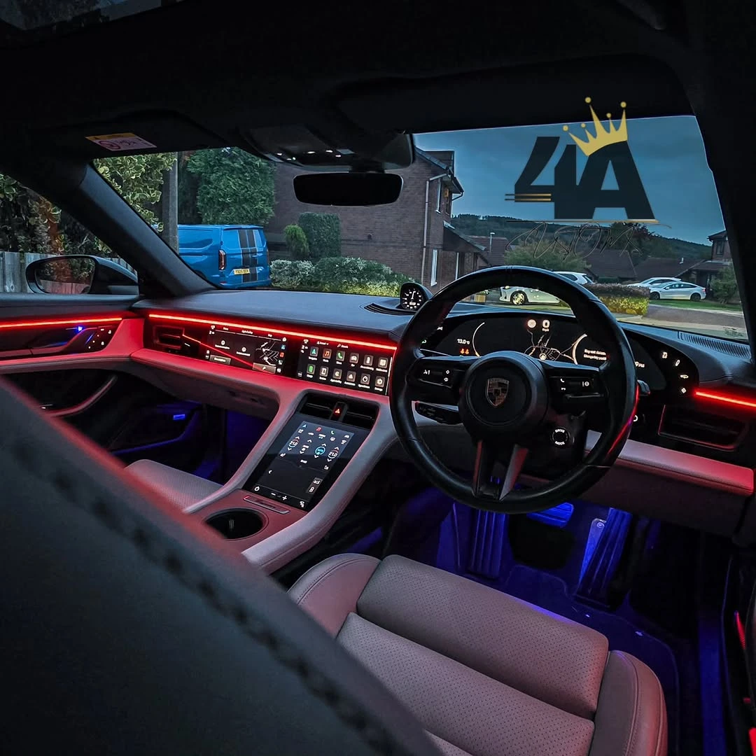 Porsche ambient lighting install 1