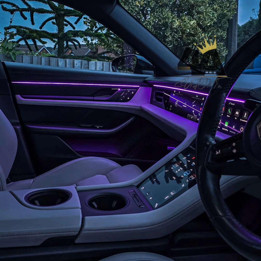 Porsche ambient lighting install 2