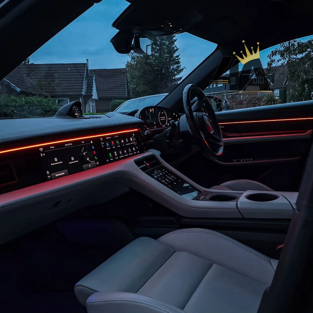 Porsche ambient lighting install 3