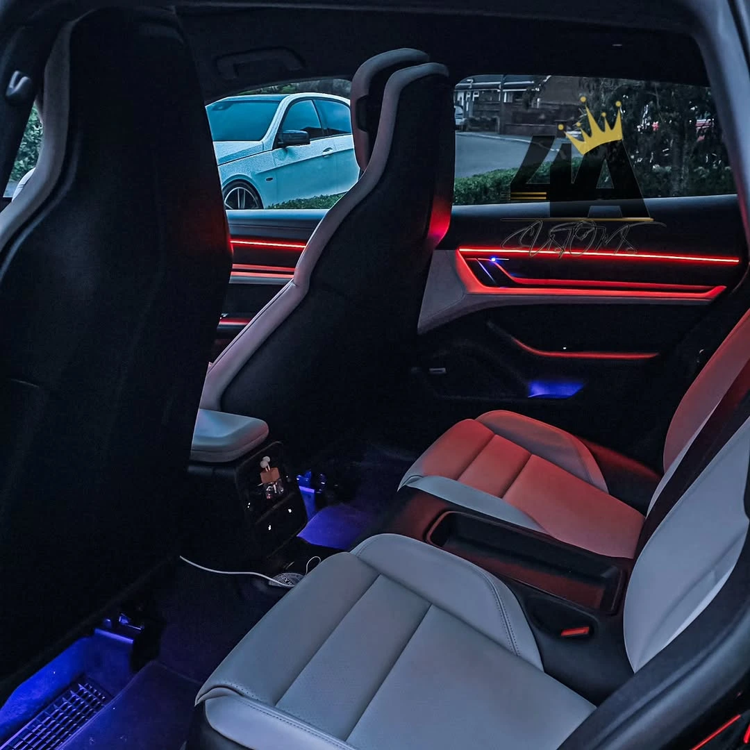 Porsche ambient lighting install 4